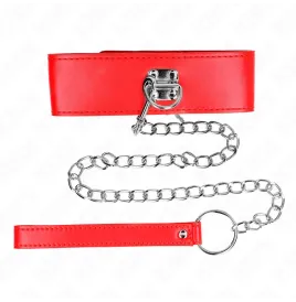KINK - COLLAR CON CORREA 65 CM ANCHO ROJO AJUSTABLE 33.5-41 CM X 5 CM