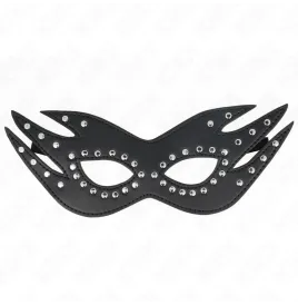 KINK - MASCHERA IN SIMILPELLE CON RIVETTI MODELLO 3 26 x 9,5 CM