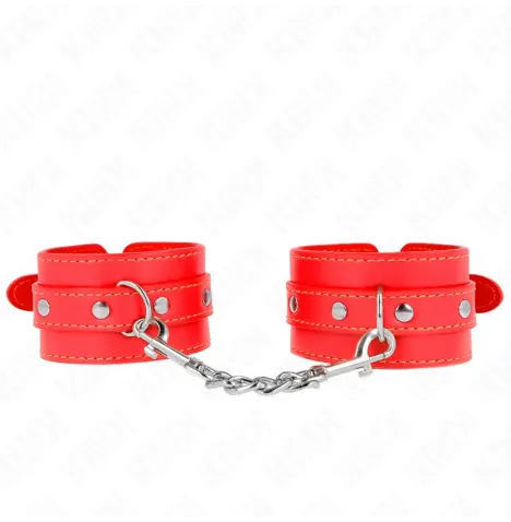 KINK - DÜNNE HANDGELENKSFESSELN ROT VERSTELLBAR 21-33 CM
