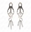 KINK - JAPANISCHE KLEEBLATT-NIPPELKLAMMERN MIT KLEINEN KETTEN SILBER