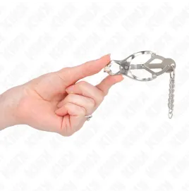 KINK - PINZAS PARA PEZONES ESTILO JAPONÉS CON CADENAS PLATEADO