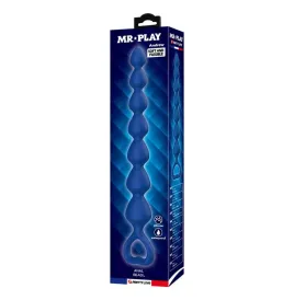 MR PLAY - BOLAS ANALES Y PLUG ANAL SILICONA AZUL 26,7 CM