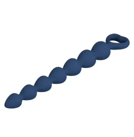 MR PLAY - PERLES ANALES EN SILICONE BLEU ET PLUG ANAL 26,7 CM