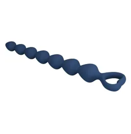 MR PLAY - PERLES ANALES EN SILICONE BLEU ET PLUG ANAL 26,7 CM