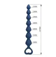 MR PLAY - PERLE ANALALI IN SILICONE BLU E PLUG ANAL 26,7 CM