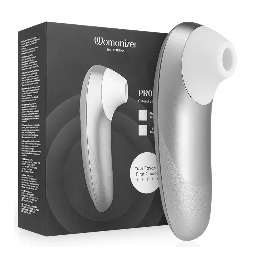 WOMANIZER - STIMULATEUR CLITORIAL VIBRANT PRO GRIS ARGENTÉ WOMANIZER - STIMULATEUR CLITORIAL VIBRANT PRO GRIS ARGENTÉ