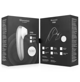 WOMANIZER - STIMULATEUR CLITORIAL VIBRANT PRO GRIS ARGENTÉ