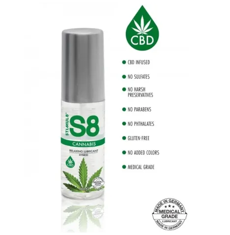STIMUL8 - LUBRIFIANT HYBRIDE AU CANNABIS S8 50 ML