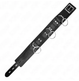 KINK - COLLAR CON CORREA 80 CM ESCLAVITUD 3 ANILLOS 53 X 5 CM