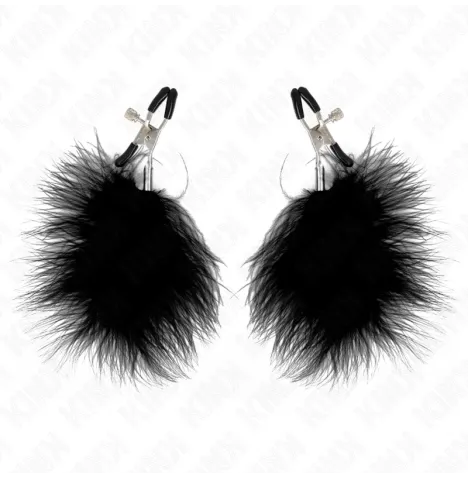 KINK - FEDERNIPPENKLEMME SCHWARZ 7 CM