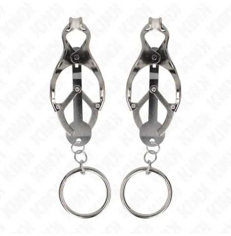 KINK - O-RING JAPANESE CLOVER NIPPLE CLAMPS SILVER