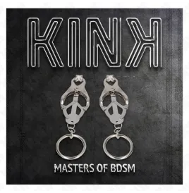 KINK - PINZAS PARA PEZONES ESTILO JAPONÉS CON AROS PLATEADO