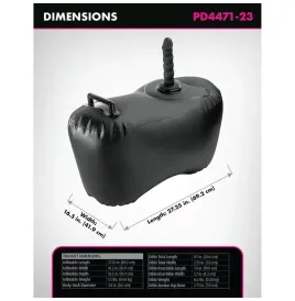FETISH FANTASY SERIES - BODY DOCK INFLATABLE LOVE SEAT WITH DILDO 69.2 CM BLACK