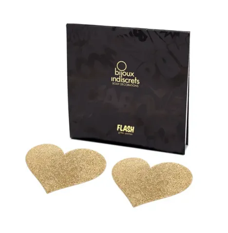 BIJOUX INDISCRETS - COPRI CAPEZZOLI FLASH CUORE DORATO
