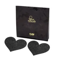 BIJOUX INDISCRETS - FLASH BLACK HEART NIPPLE CUTS