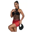 SUBBLIME - 952242 ROBE RÉSILLE ÉLASTIQUE DÉGRADÉ ROUGE ET NOIR TAILLE UNIQUE SUBBLIME - 952242 ROBE RÉSILLE ÉLASTIQUE DÉGRADÉ ROUGE ET NOIR TAILLE UNIQUE