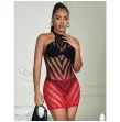 SUBBLIME - 952242 ROBE RÉSILLE ÉLASTIQUE DÉGRADÉ ROUGE ET NOIR TAILLE UNIQUE SUBBLIME - 952242 ROBE RÉSILLE ÉLASTIQUE DÉGRADÉ ROUGE ET NOIR TAILLE UNIQUE