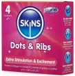 SKINS - DOTS and RIBS PREMIUM-KONDOME 4ER-PACK