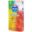SKINS - PREMIUM-KONDOME MIT VERSCHIEDENEN GESCHMACKSRICHTUNGEN, 8ER-PACK