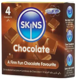 SKINS - PACK DE 4 PRÉSERVATIFS PREMIUM CHOCOLAT