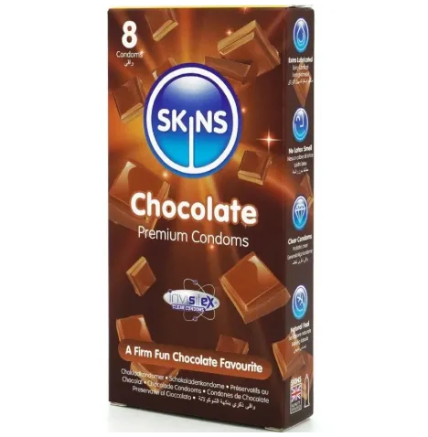 SKINS - PACK DE 8 PRÉSERVATIFS PREMIUM CHOCOLAT