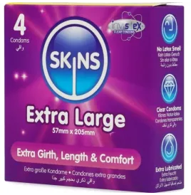 SKINS - PRESERVATIVI EXTRA LARGE PREMIUM CONFEZIONE DA 4
