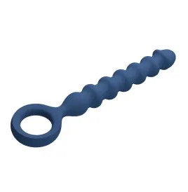 MR PLAY - PERLE ANAL IN SILICONE BLU E PLUG ANAL -Ø- 3,4 CM - 28,5 CM
