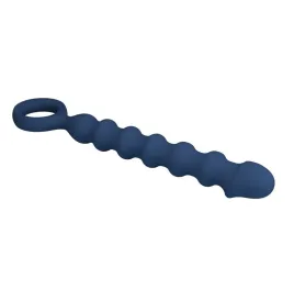 MR PLAY - PERLE ANAL IN SILICONE BLU E PLUG ANAL -Ø- 3,4 CM - 28,5 CM