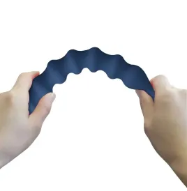 MR PLAY - BLUE SILICONE ANAL BEADS and ANAL PLUG -Ø- 3,4 CM - 28.5 CM