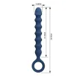 MR PLAY - BOLAS ANALES Y PLUG ANAL SILICONA AZUL -Ø- 3,4 CM - 28,5 CM