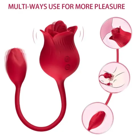 ARMONY - VIBRATORE ROSA CON COLA ROSSO