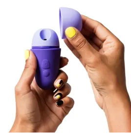 ROMP - FREE X ESTIMULADOR DE CLÍTORIS CON TAPA 10 NIVELES RECARGABLE MORADO