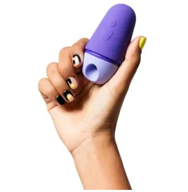 ROMP - STIMOLATORE CLITORIDEO GRATUITO CON COPERCHIO, 10 LIVELLI, RICARICABILE, VIOLA