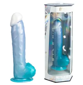 SILEXD - ANGEL DILDO FANTASY LIQUID SILICONE THERMOREACTIVE CELESTIAL BLUE 20.3 CM