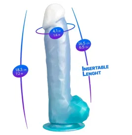 SILEXD - ANGEL DILDO FANTASY LIQUID SILICONE THERMOREACTIVE CELESTIAL BLUE 20.3 CM