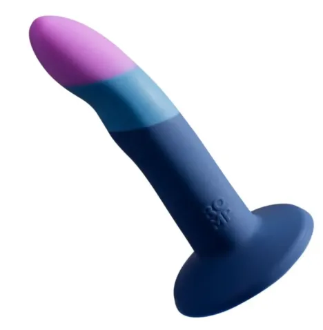 ROMP - DILDO IN SILICONE PICCOLO CON VENTOSA TRICOLORE 14 CM
