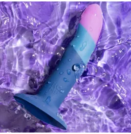 ROMP - DILDO IN SILICONE PICCOLO CON VENTOSA TRICOLORE 14 CM