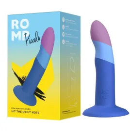 ROMP - DILDO IN SILICONE PICCOLO CON VENTOSA TRICOLORE 14 CM