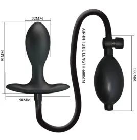 PRETTY LOVE - PLUG ANALE GONFIABILE NERO