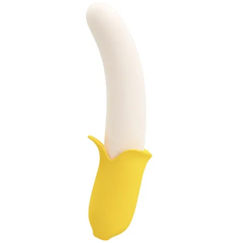 PRETTY LOVE - BANANA GEEK SUPER POWER 7 VIBRAZIONI SU E GIÙ SILICONE NERO
