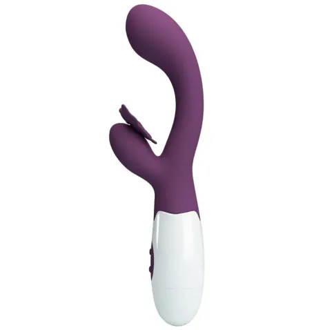 PRETTY LOVE - BUTTERFLY KISS VIBRATORE RABBIT E STIMOLATORE PUNTO G VIOLA