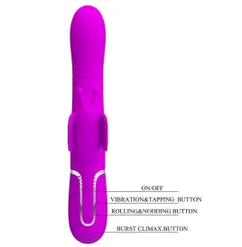 PRETTY LOVE - MULTIFUNKTIONS-KANINCHENVIBRATOR 4 IN 1 SCHMETTERLING FUCHSIA
