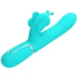 PRETTY LOVE - VIBRATORE MULTIFUNZIONE RABBIT 4 IN 1 FARFALLA VERDE ACQUA PRETTY LOVE - VIBRATORE MULTIFUNZIONE RABBIT 4 IN 1 FARFALLA VERDE ACQUA