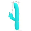 PRETTY LOVE - VIBRATEUR MULTIFONCTION LAPIN 4 EN 1 PAPILLON AQUA VERT PRETTY LOVE - VIBRATEUR MULTIFONCTION LAPIN 4 EN 1 PAPILLON AQUA VERT
