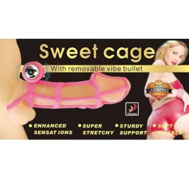 BAILE - COPERTURA E ANELLO IN SILICONE DOLCI 10 RITMI PER IL PENE ROSA