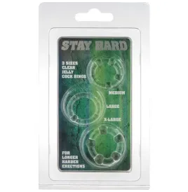 SEVEN CREATIONS - SET AUS DREI TRANSPARENTEN PENISRINGEN