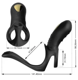 ARMONY - JOY JUMPER RINGVIBRATOR FÜR PAARE and ANALPLUG SCHWARZ