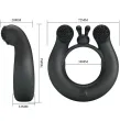 PRETTY LOVE - ANNEAU VIBRANT DAHLIA STIMULATEUR DE CLITORIS 12 VIBRATIONS NOIR