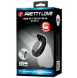 PRETTY LOVE - ANNEAU VIBRANT DAHLIA STIMULATEUR DE CLITORIS 12 VIBRATIONS NOIR