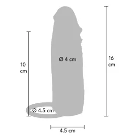 GET REAL - FUNDA HYDRATED SKIN DE SILICONA CON VIBRACIÓN PARA PENE CARAMELO 16 CM